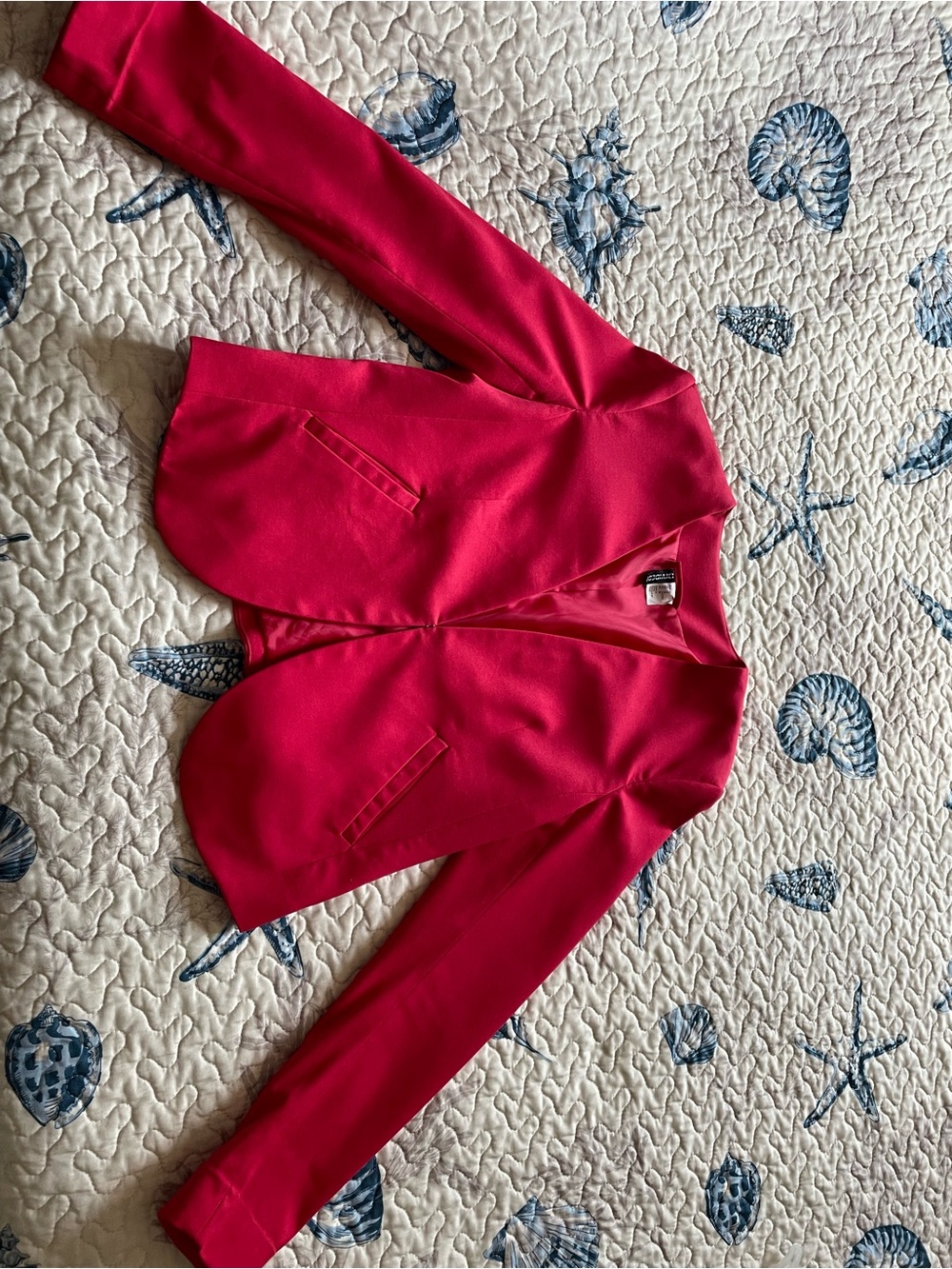 Divided Pink Fitted Open-Front Blazer